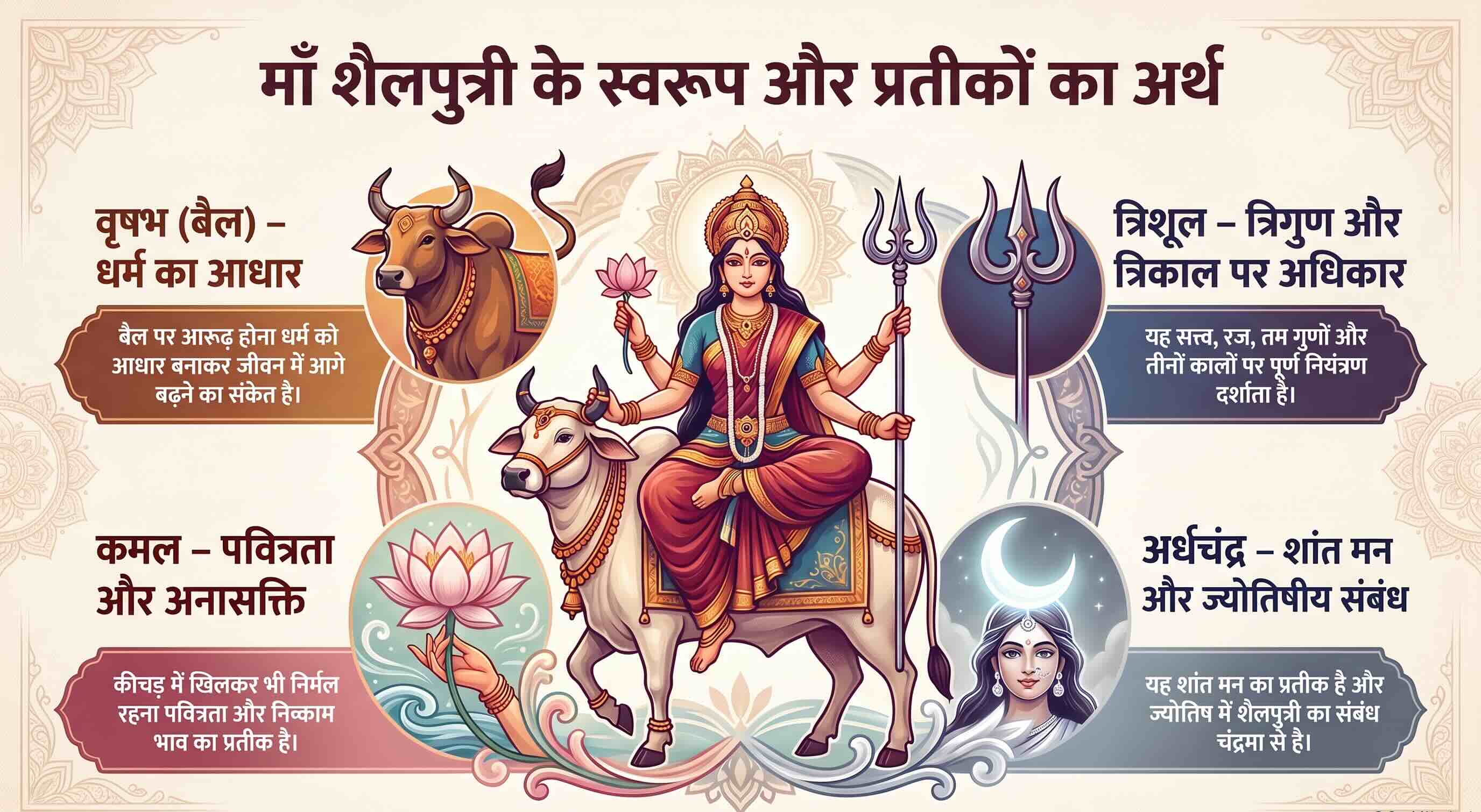 ma shailputri swaroop aur pratik